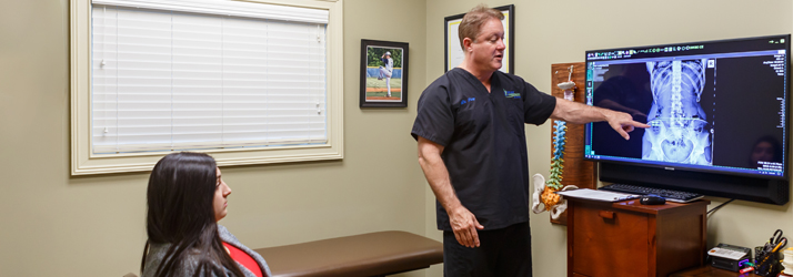 Chiropractor Ringgold GA Charles Pray Showing Patient X-Ray Chiropractor Ringgold GA Charles Pray Showing Patient X-Ray