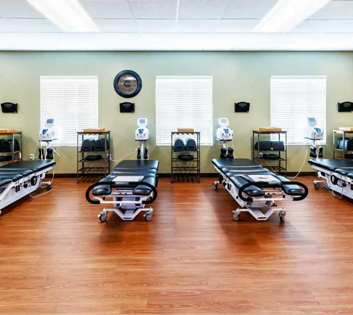 Several Decompression Tables In The Decompression Room