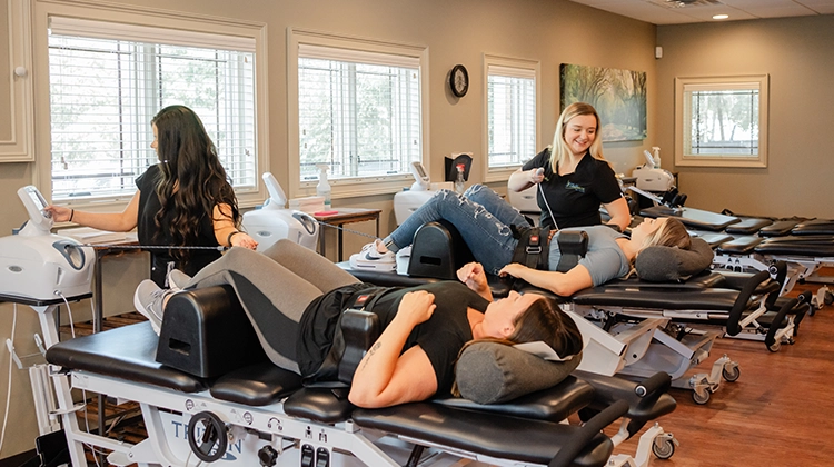 Several Staff Members Assisting Decompression Patients