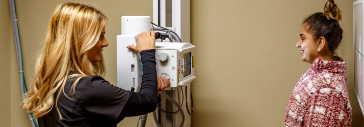 Staff Member Taking A Digital X-Ray